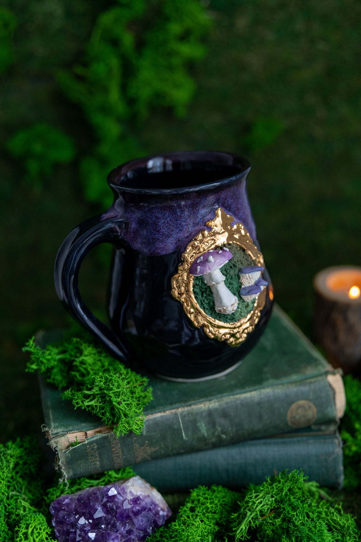 Enchanted Purple Mushrooms Mug