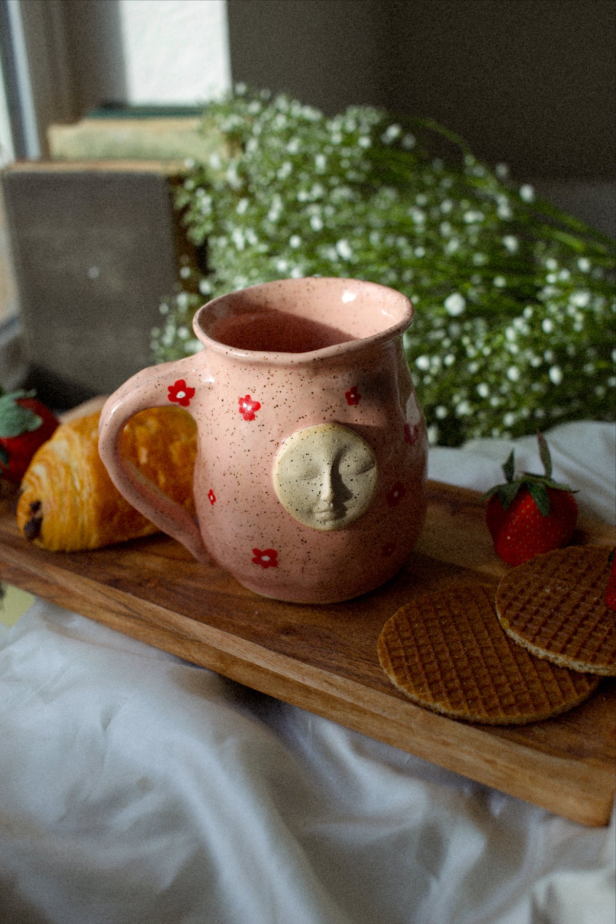 Pink Flower Moon Mug