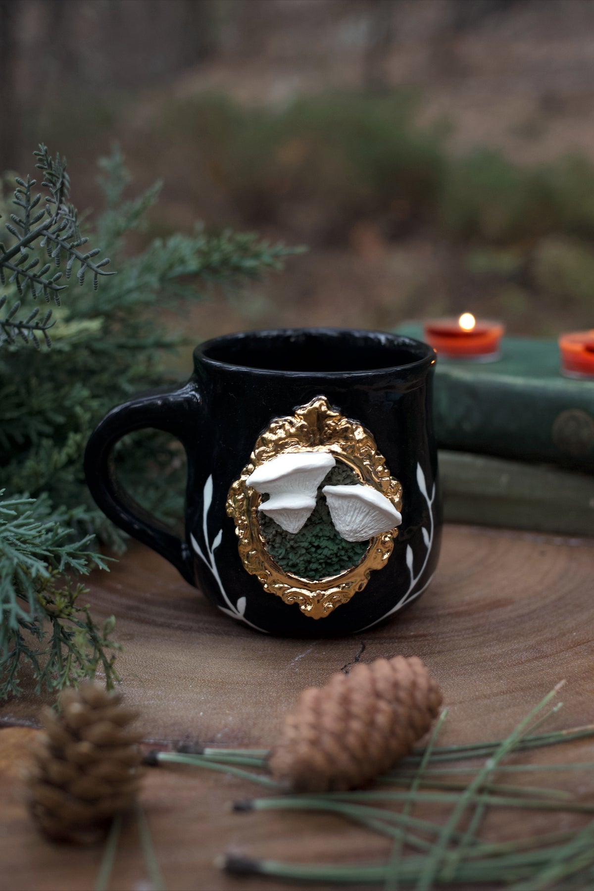 Oyster Mushroom Woodland Mug