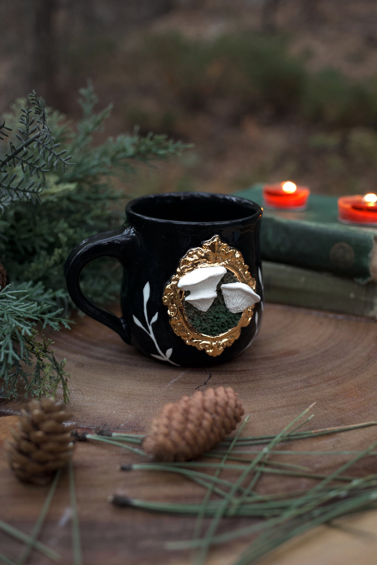 Oyster Mushroom Woodland Mug